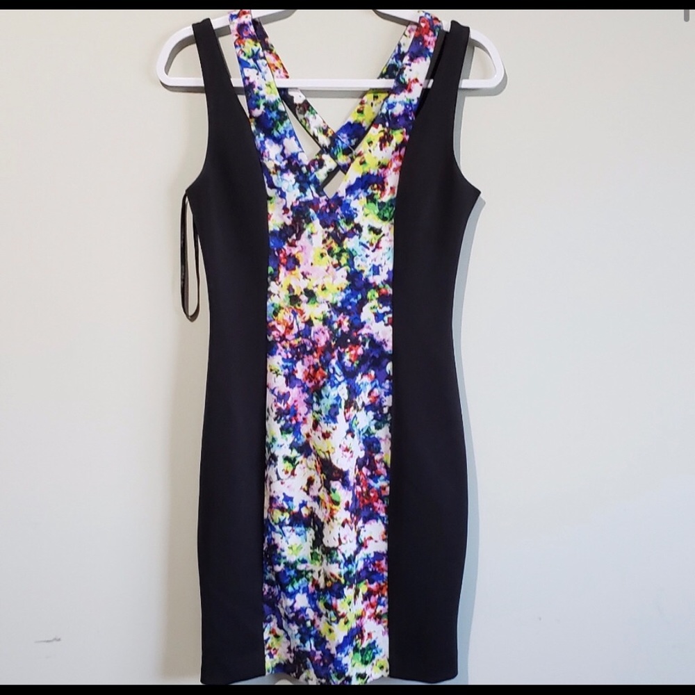 Guess multi-coloured party/cocktail dress rainbow